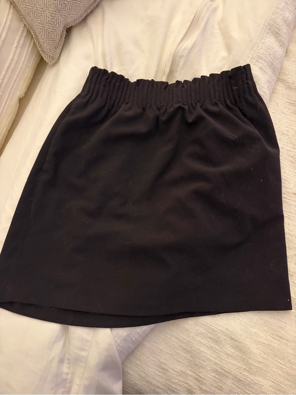 J. Crew Black Elastic-Waist Mini Skirt